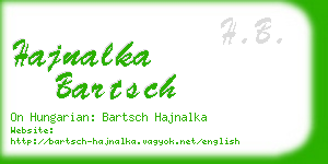 hajnalka bartsch business card